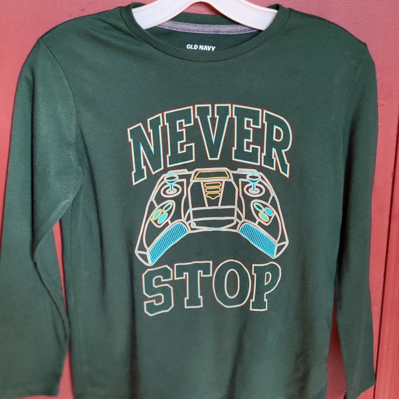 TWO Boy's Shirts Old Navy Green and PLACE Orange Bucket Sizes L (10-12) - Picture 1 of 16